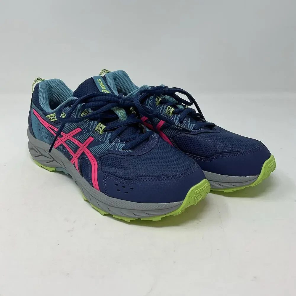 ASICS Shoes Pre Venture 9 Grade School Big Kids Size US 7 EU 40‎ Blue Hot Pink